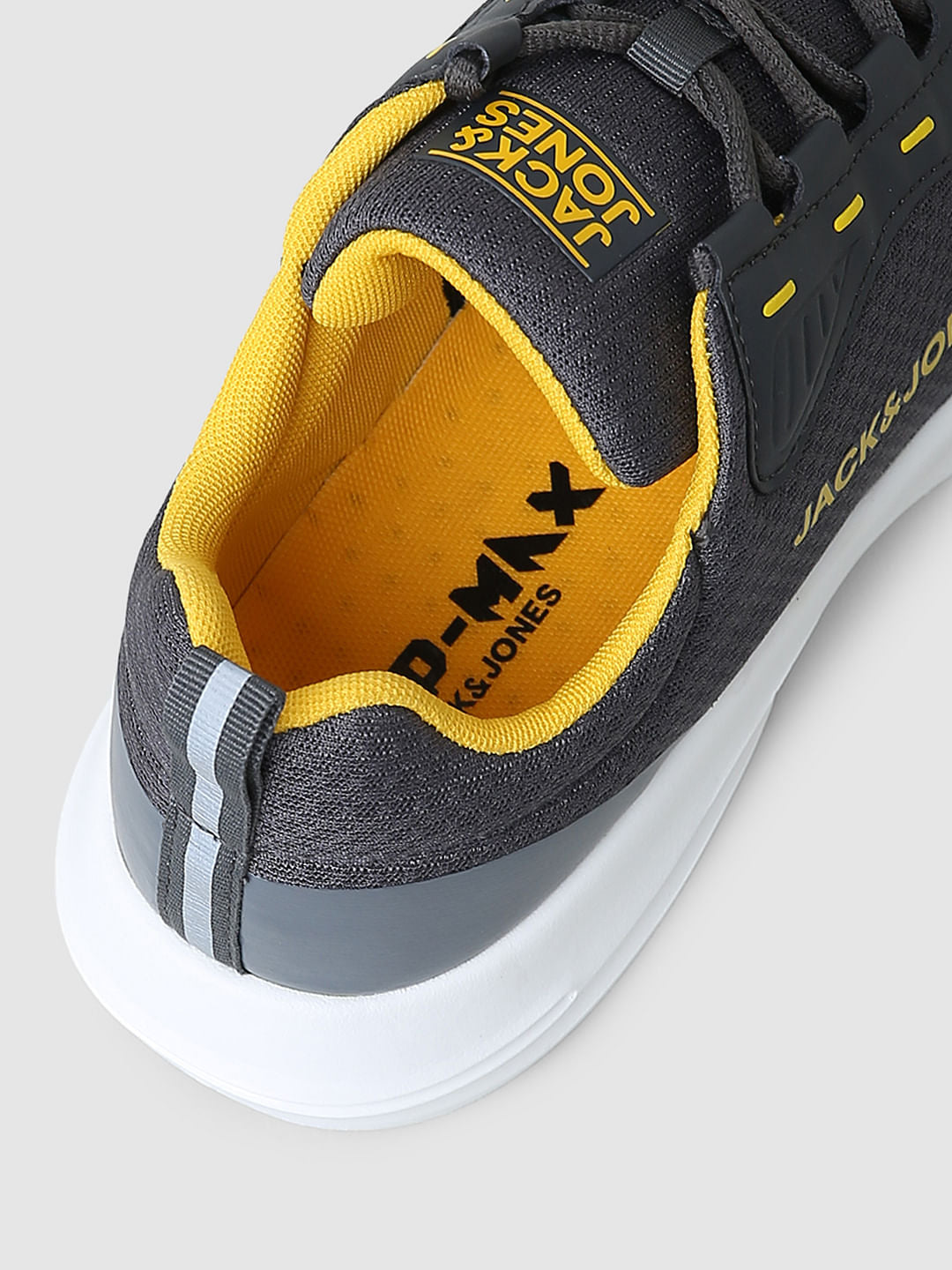 Grey Colourblocked Mesh Sneakers