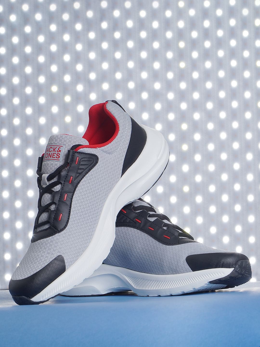 Grey Colourblocked Mesh Sneakers - 6