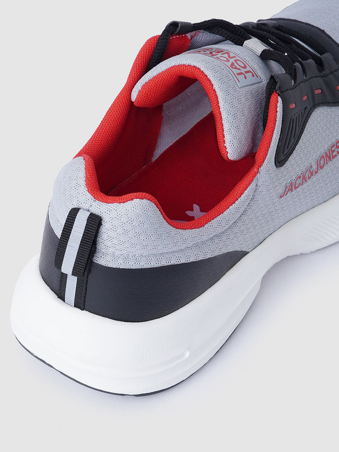 Grey Colourblocked Mesh Sneakers