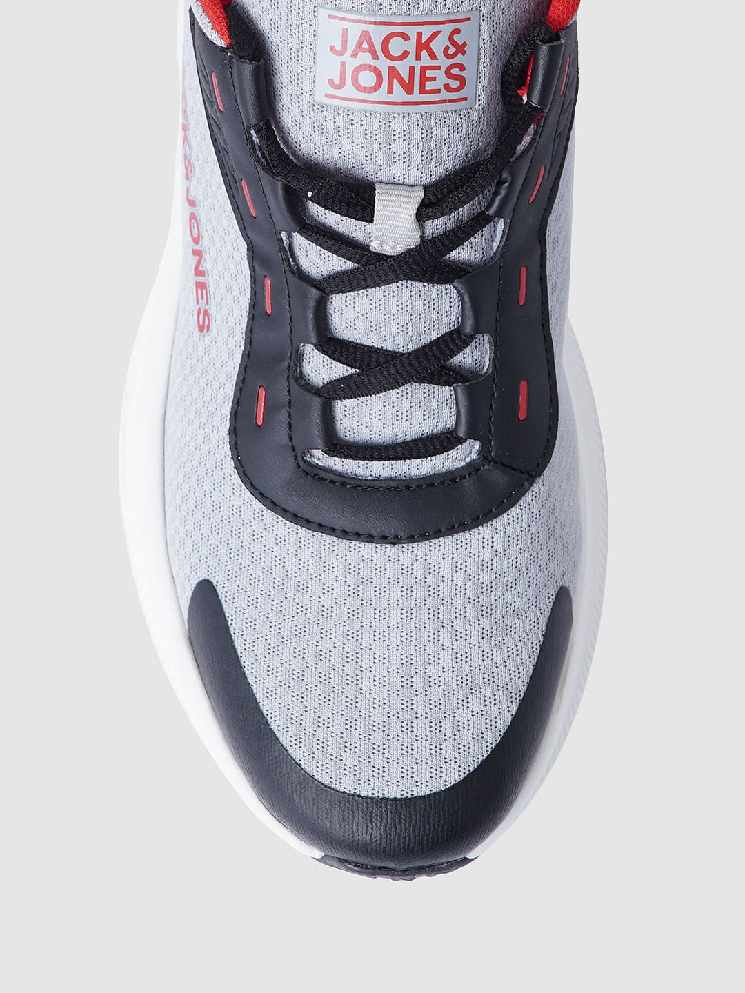 Grey Colourblocked Mesh Sneakers