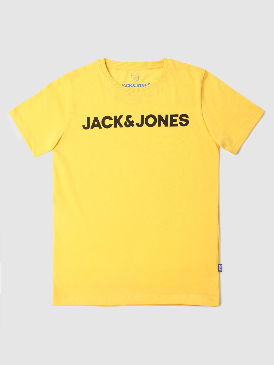 Yellow Logo Print Crew Neck T-shirt - 128/8Y