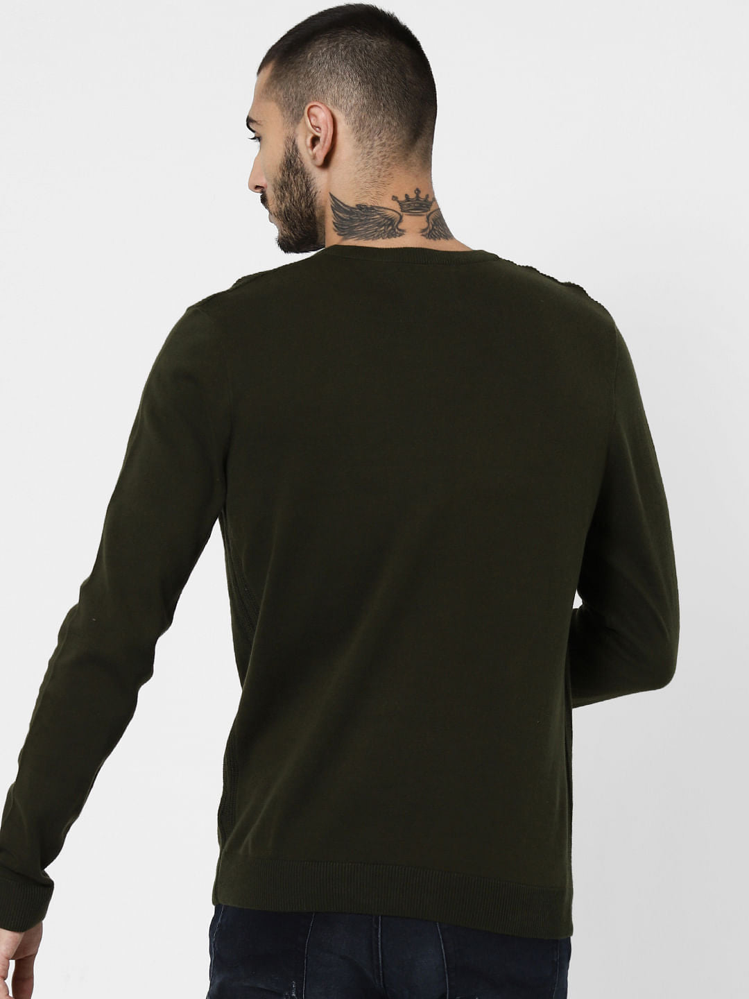 Green Pocket Flap Detail Pullover