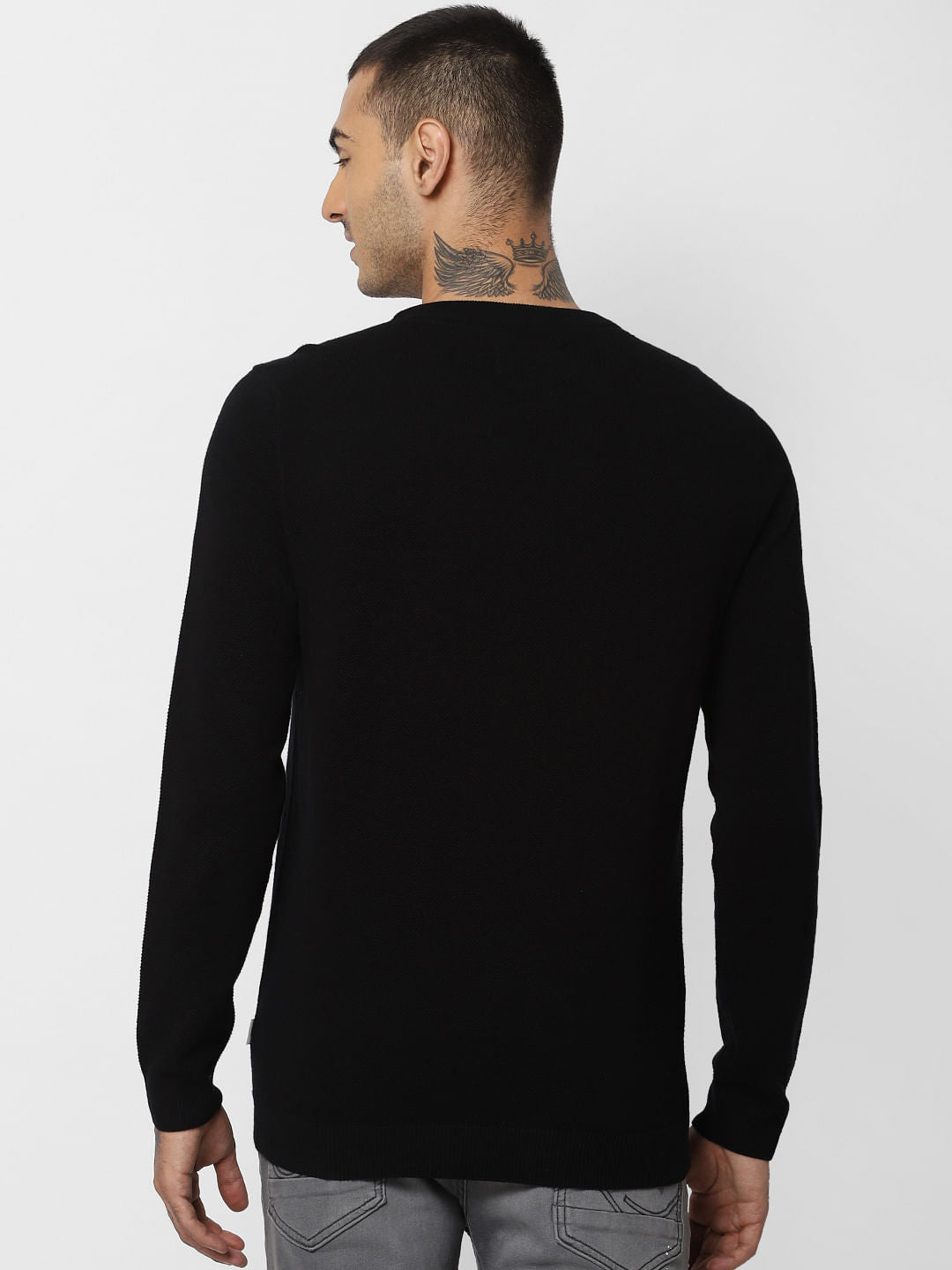 Black Patch Pocket Pullover