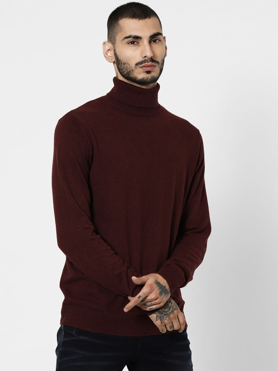 Burgundy Turtle Neck Pullover