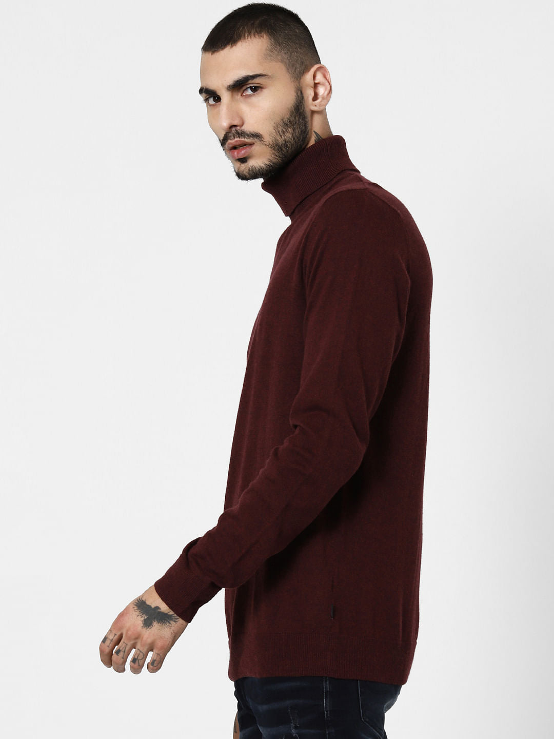 Burgundy Turtle Neck Pullover