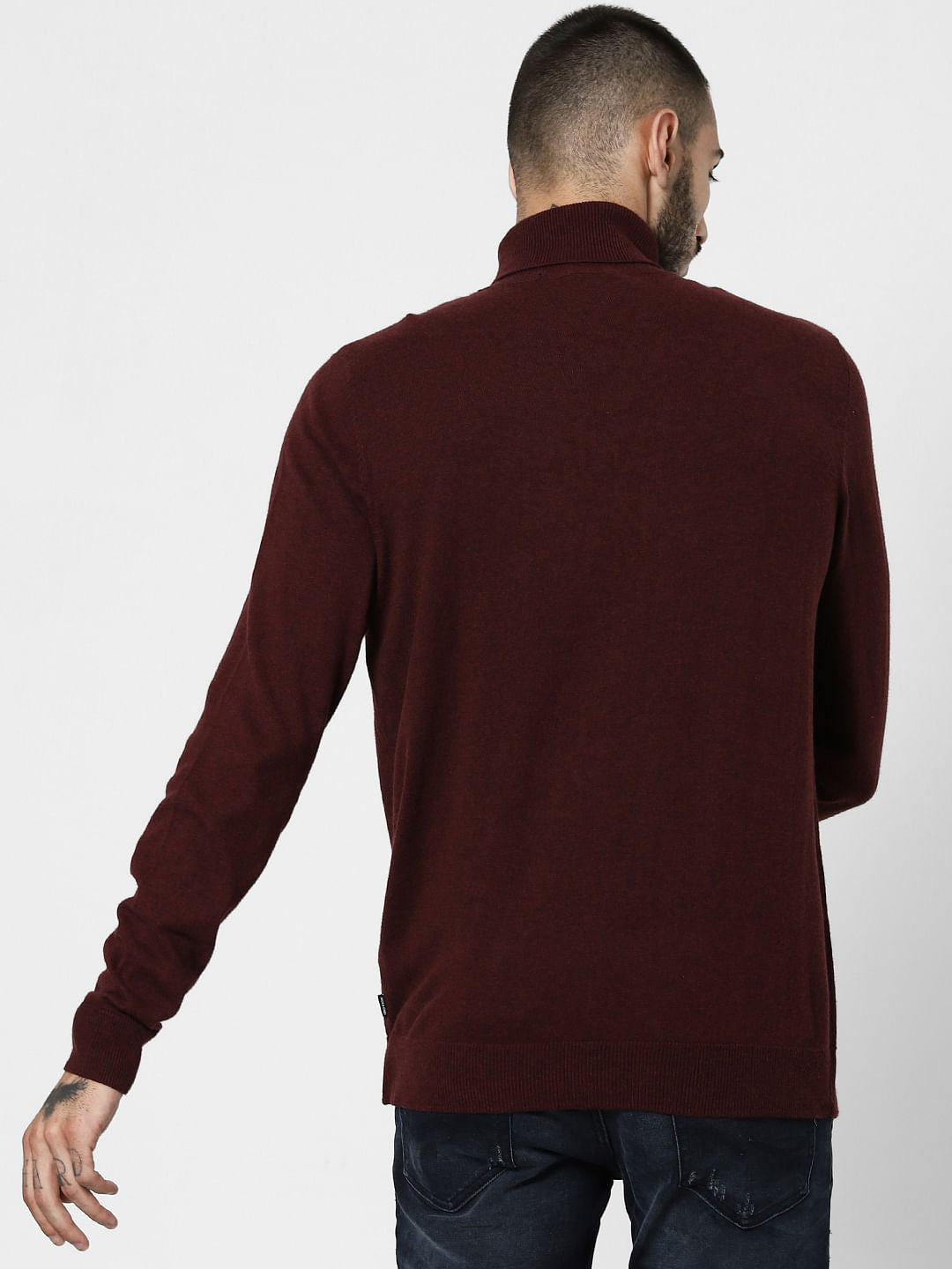 Burgundy Turtle Neck Pullover