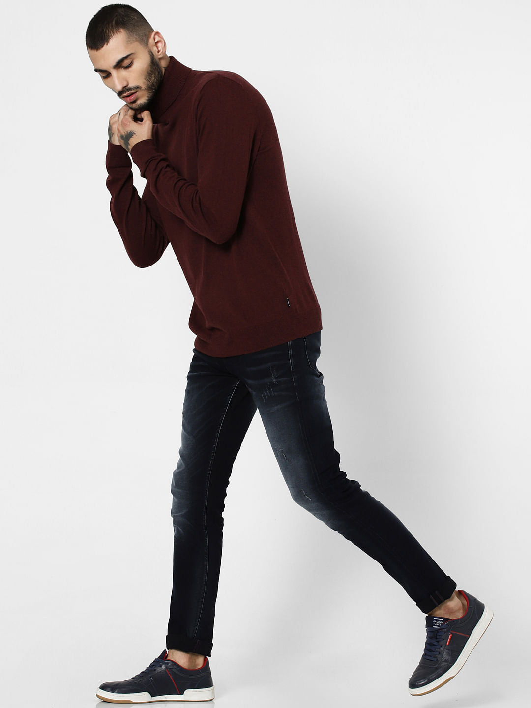 Burgundy Turtle Neck Pullover