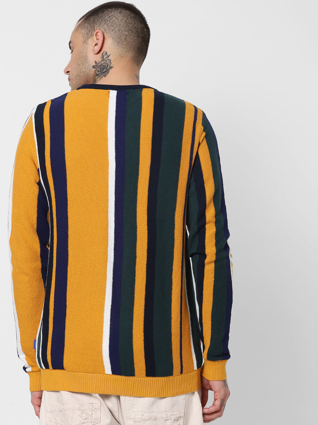 Yellow Striped Pullover