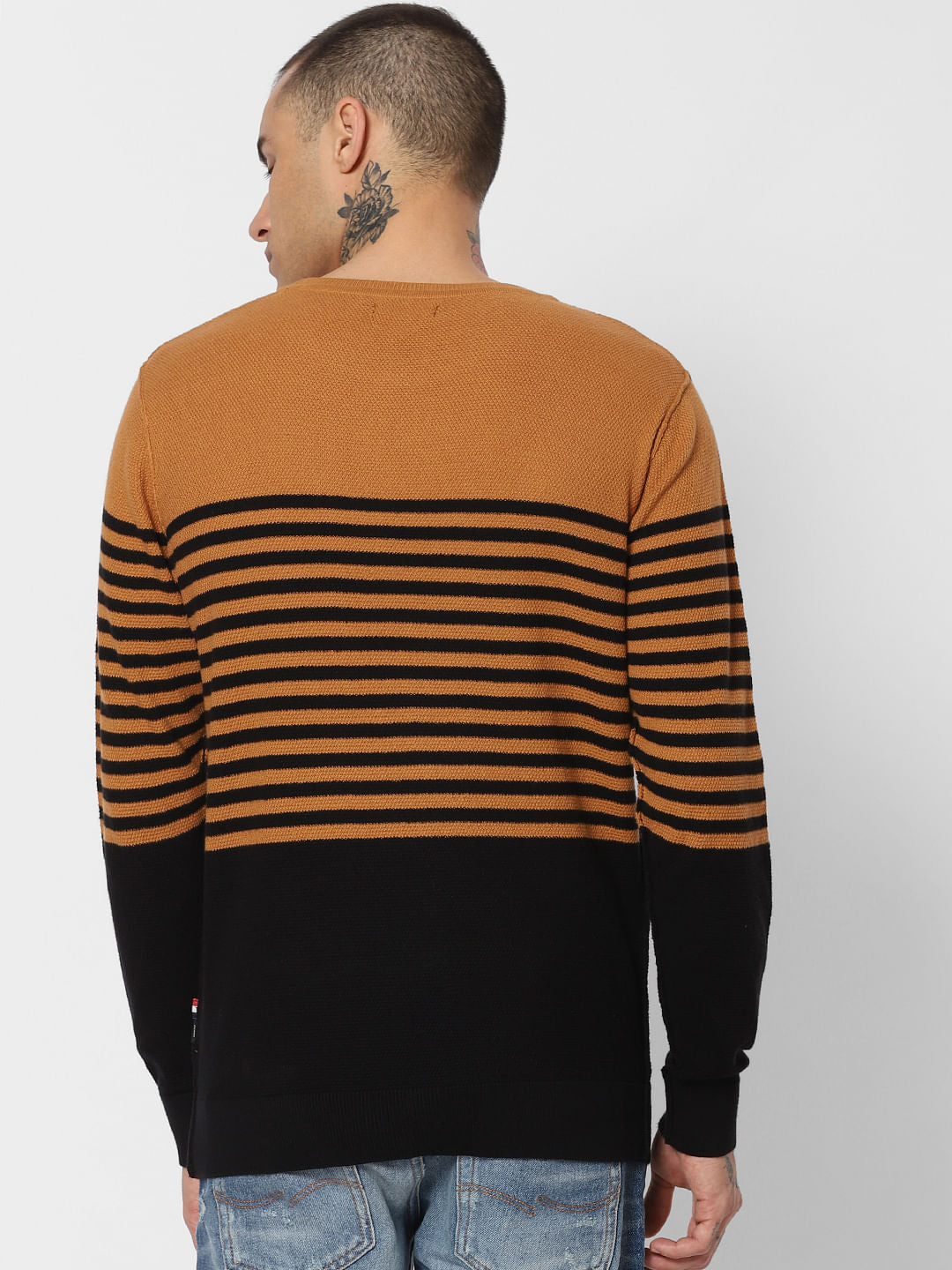 Brown Striped Pullover