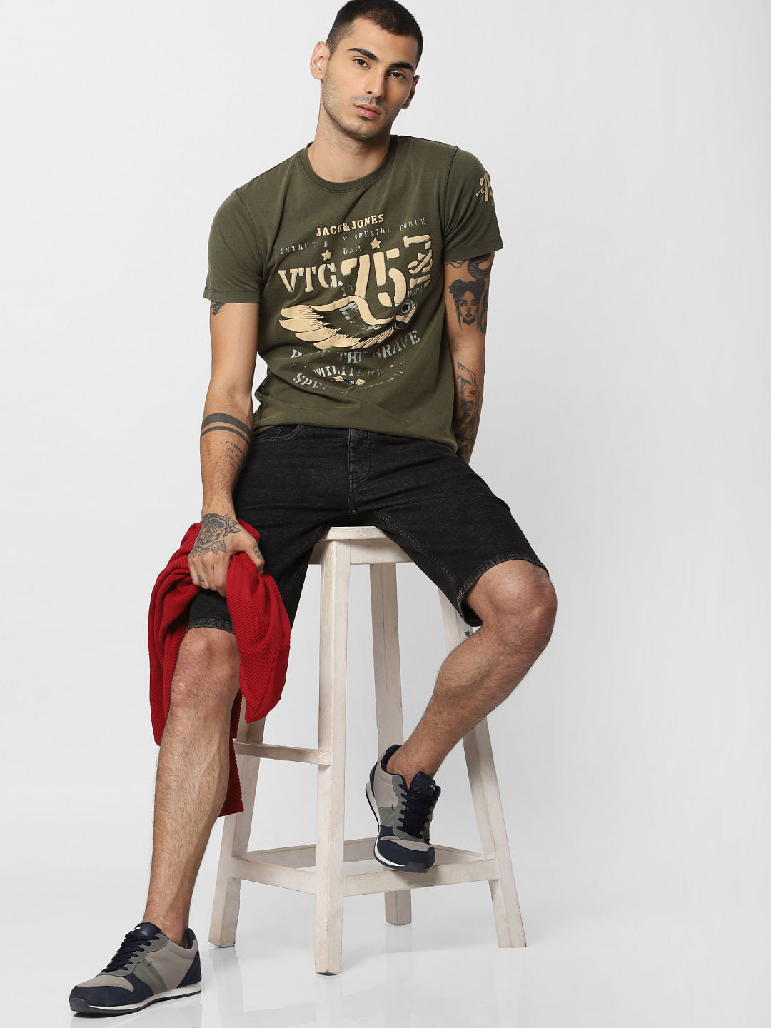 Black Denim Shorts - S