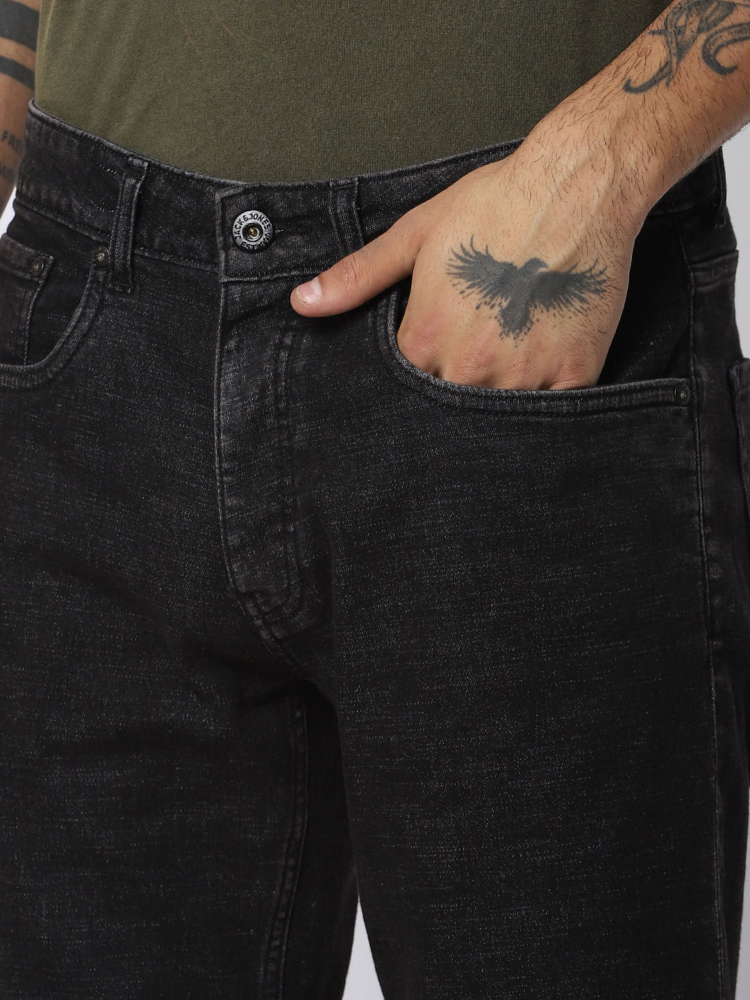 Black Denim Shorts