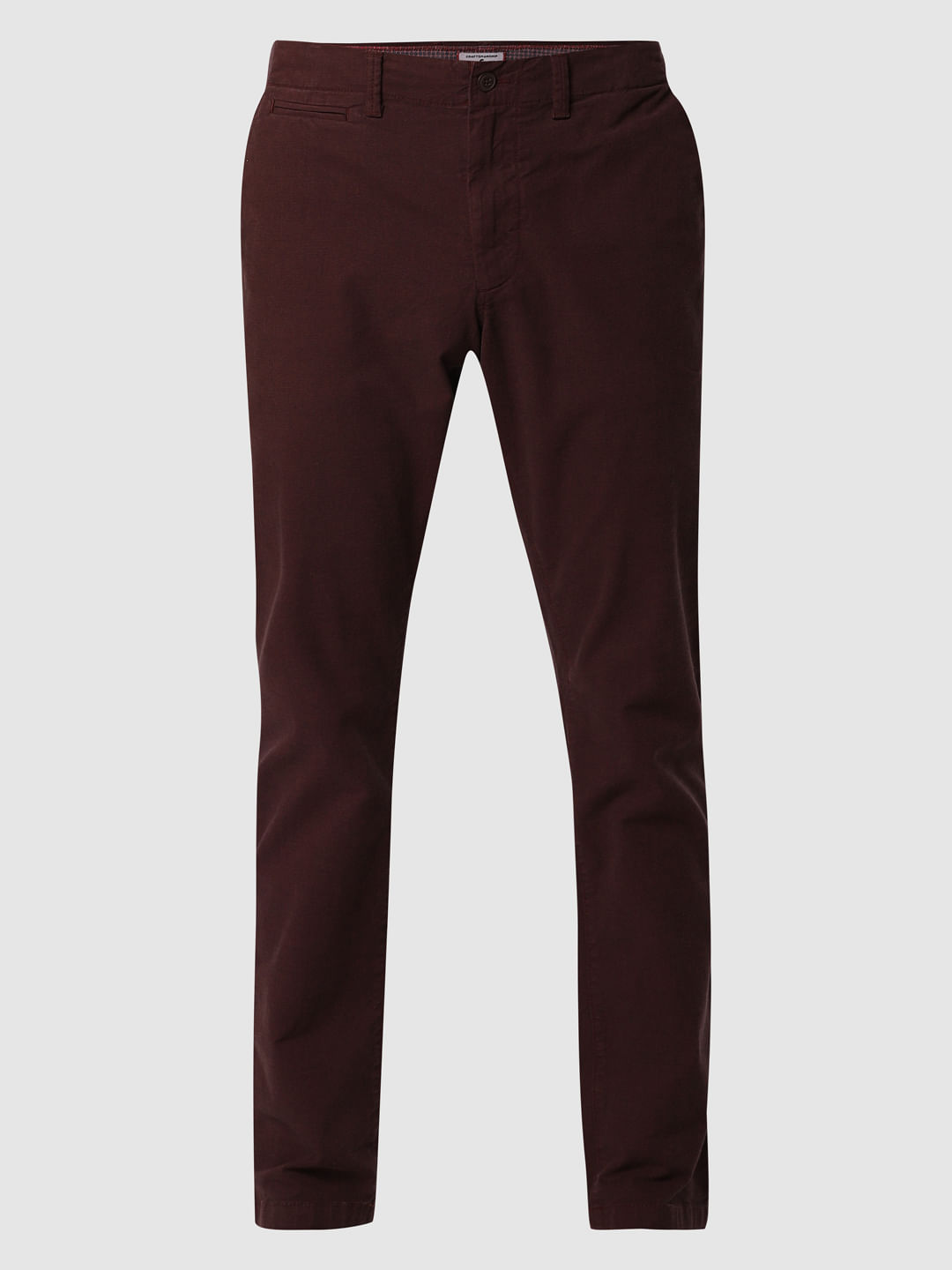 Burgundy Slim Fit Pants