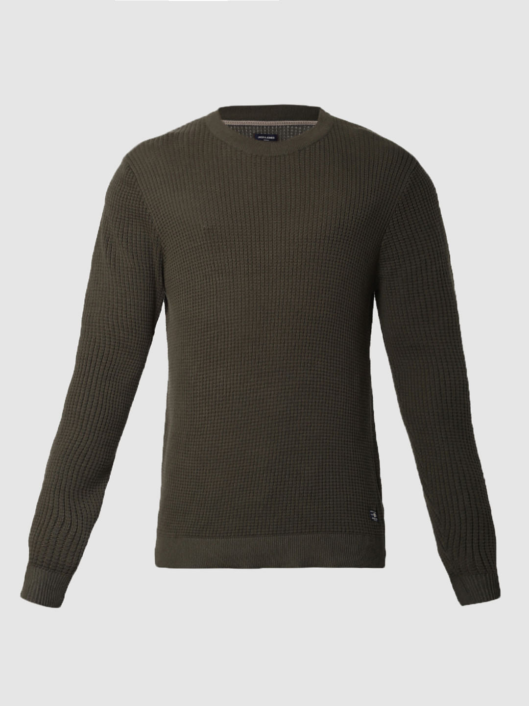 Dark Green Textured Pullover
