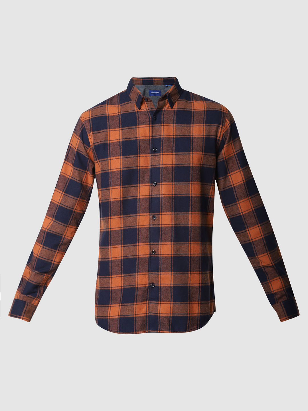 Brown Check Full Sleeves Shirt