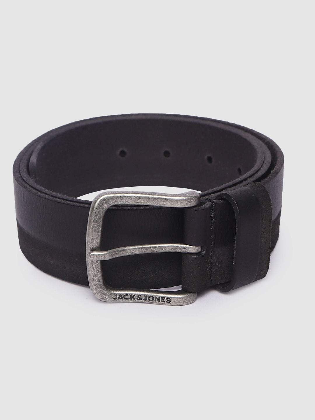 Black Leather Belt - 32