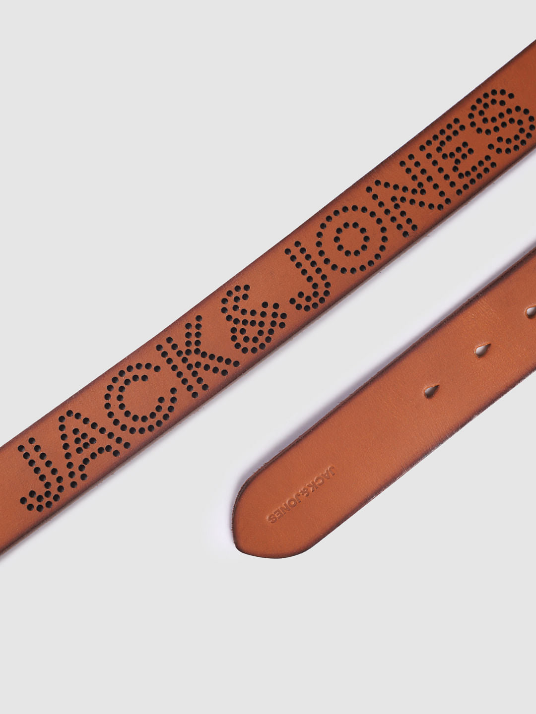 Tan Logo Detail Leather Belt