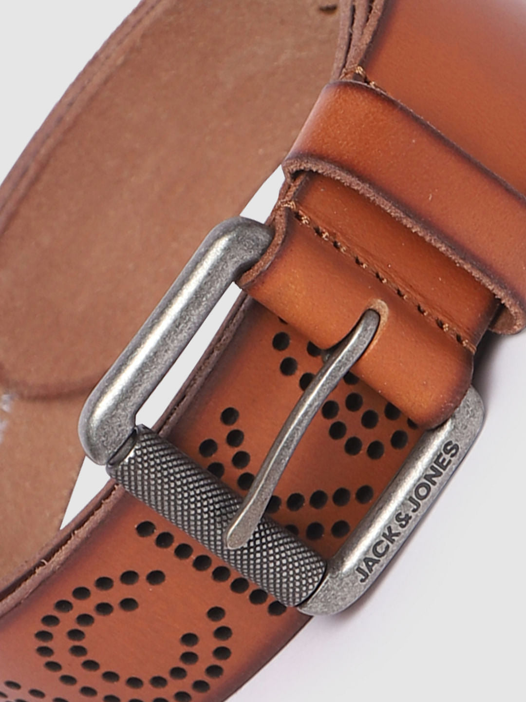 Tan Logo Detail Leather Belt