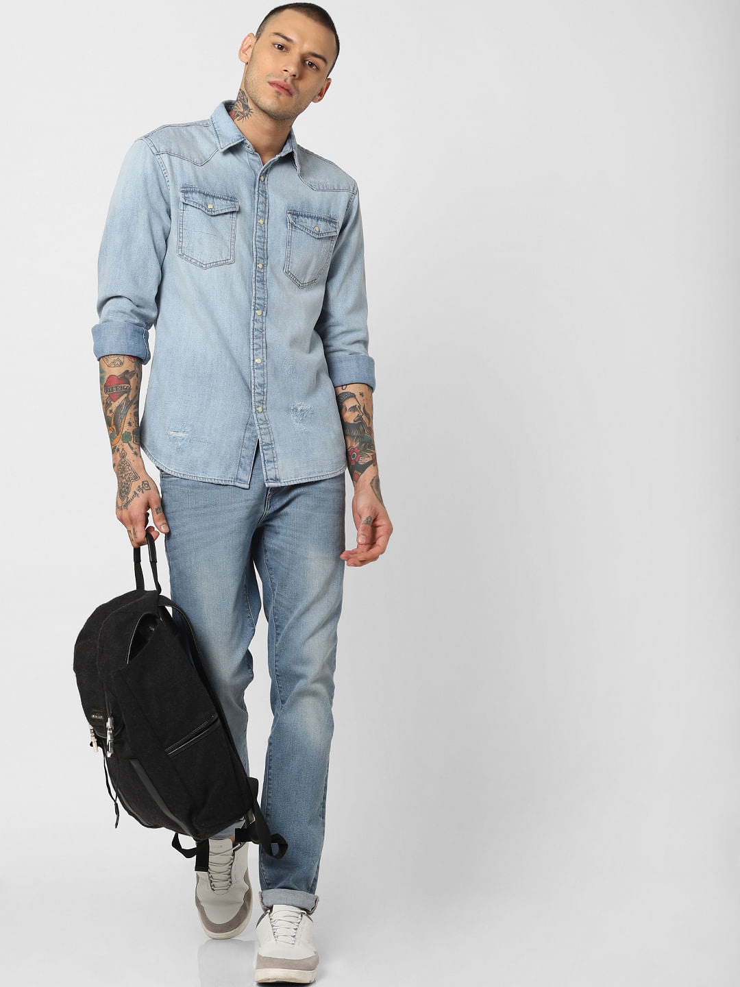 Blue Denim Full Sleeves Shirt