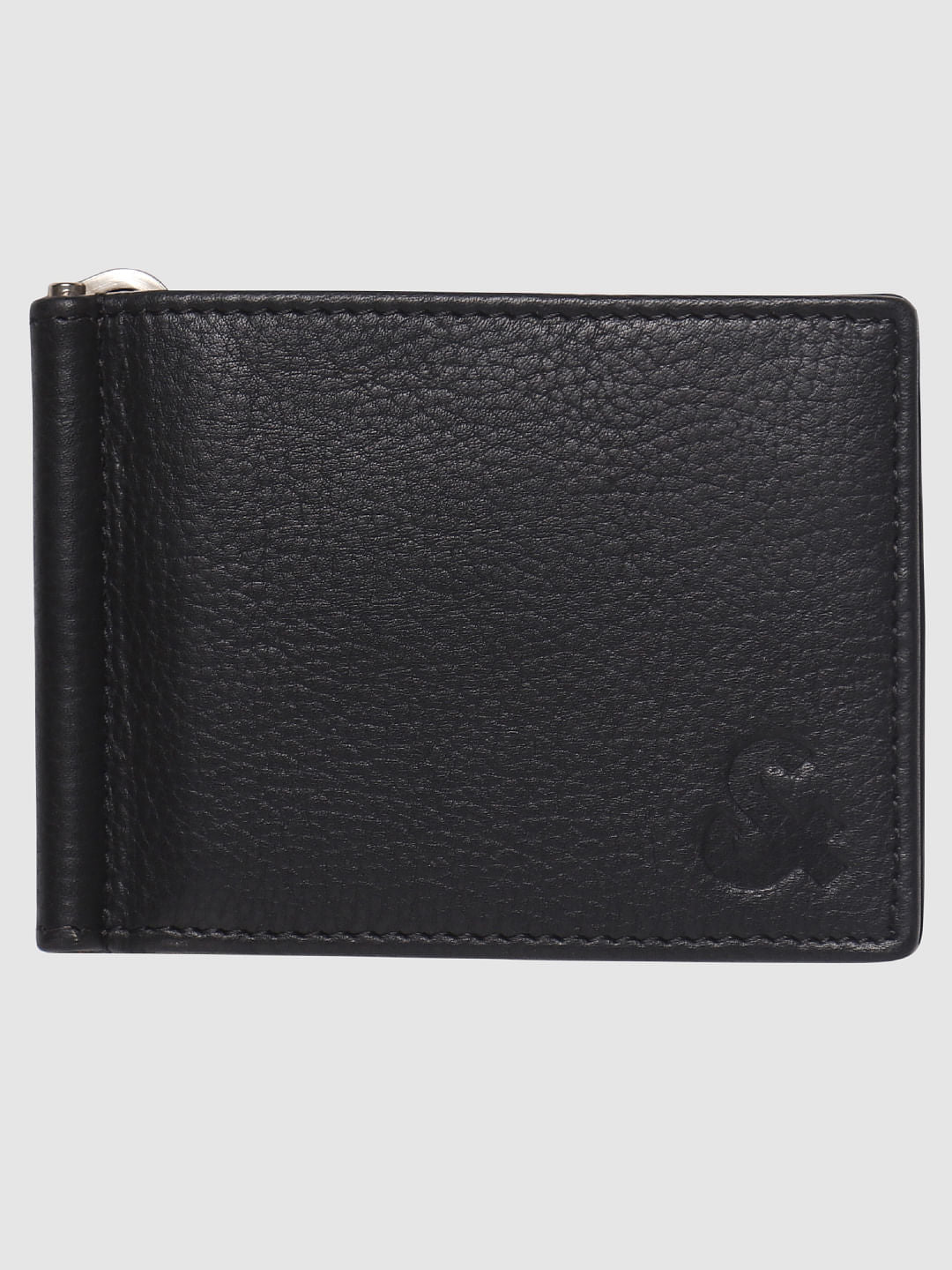 Black Leather Money Clip