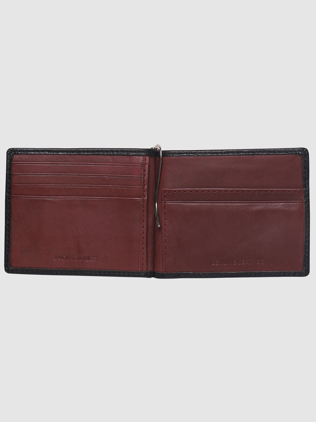 Black Leather Money Clip