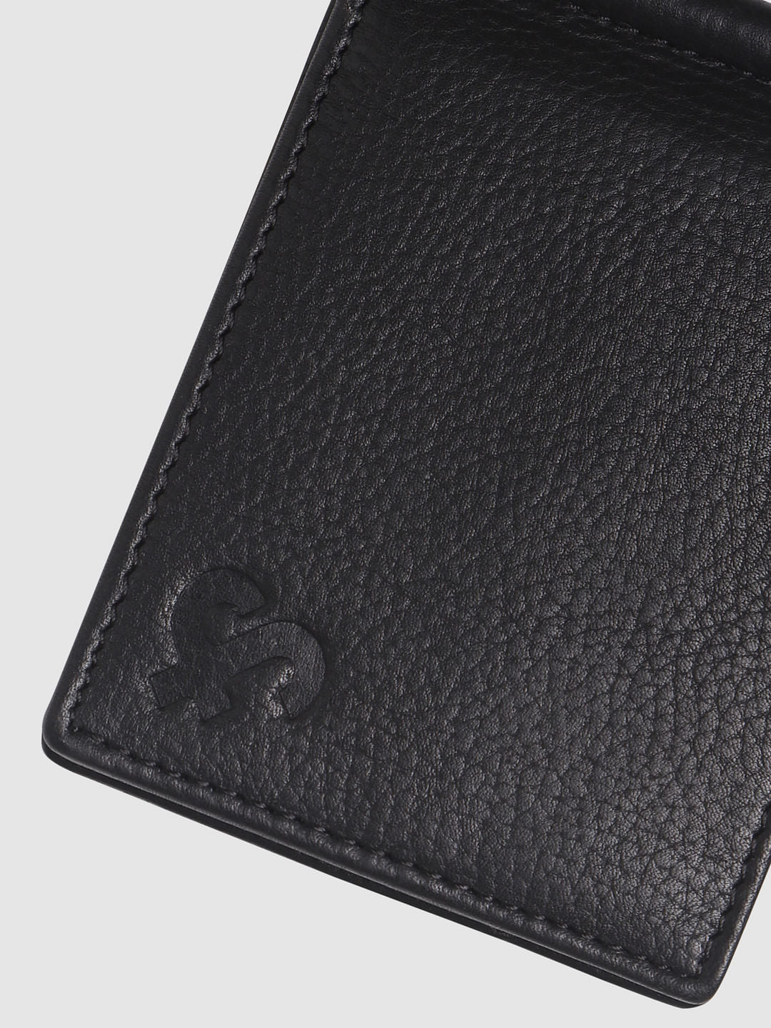 Black Leather Money Clip