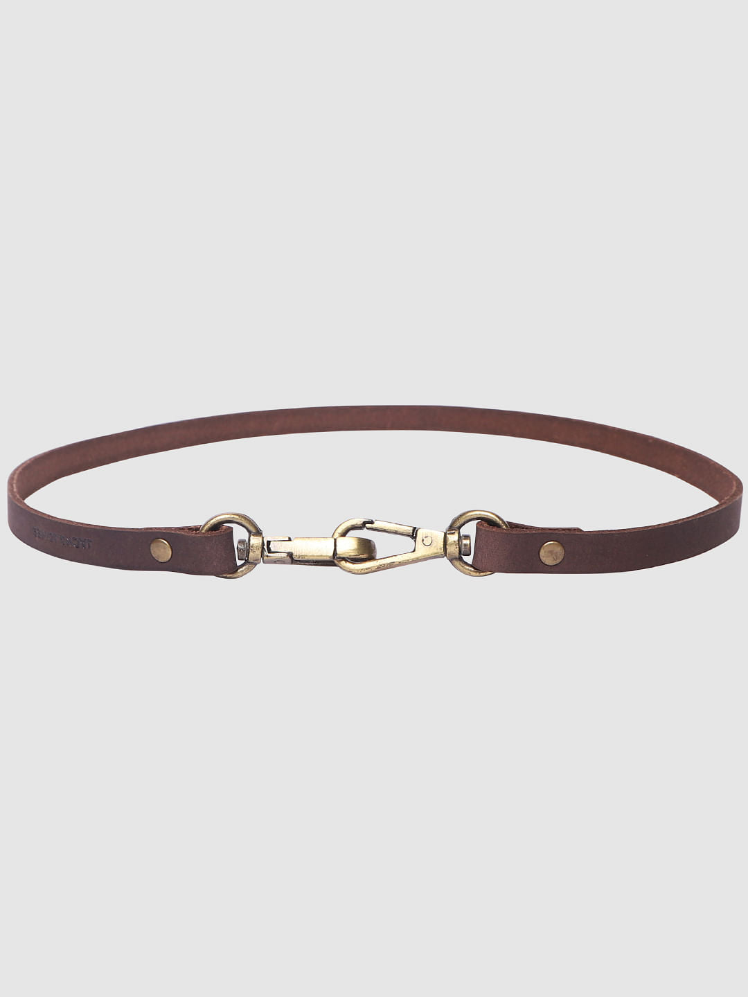 Brown Leather Lanyard