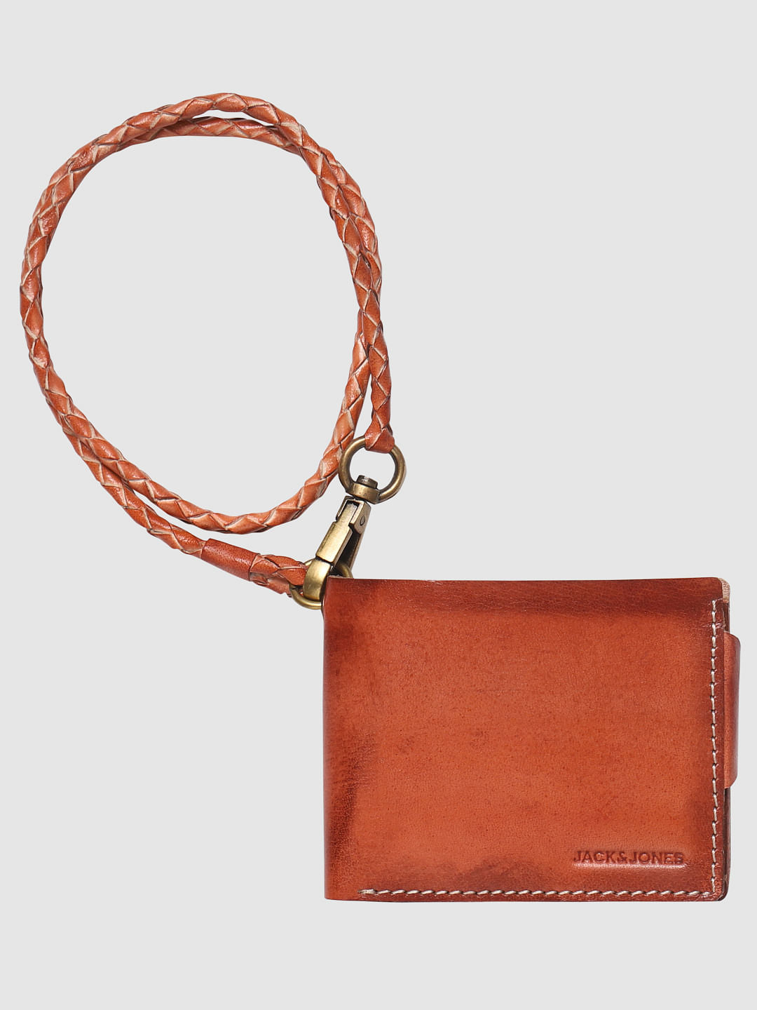 Brown Belt Hook Leather Wallet