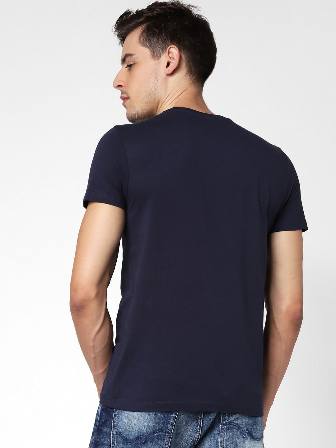 Navy Blue Anti-Social Crew Neck T-Shirt