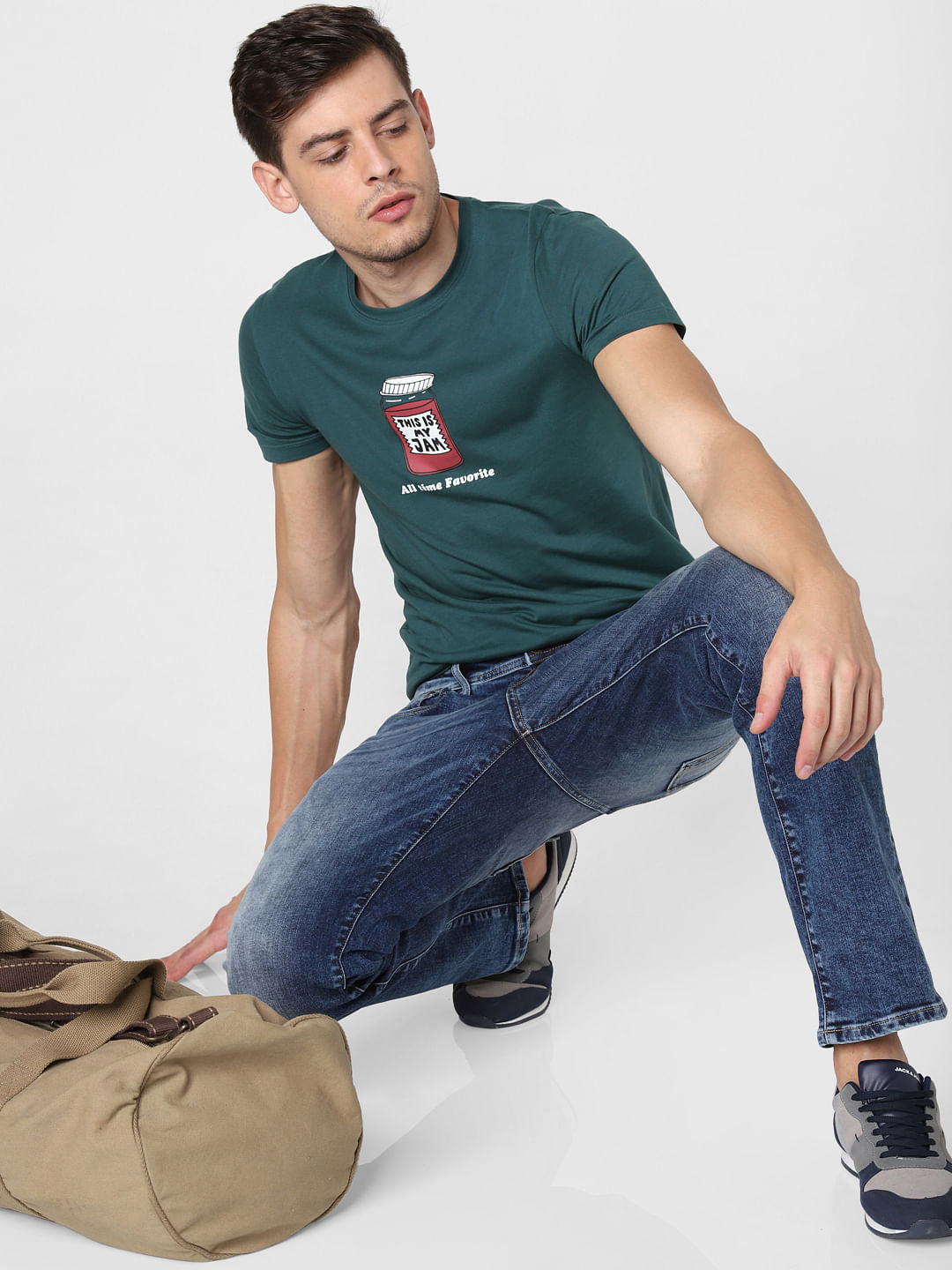 Green All Time Favourite Print T-Shirt