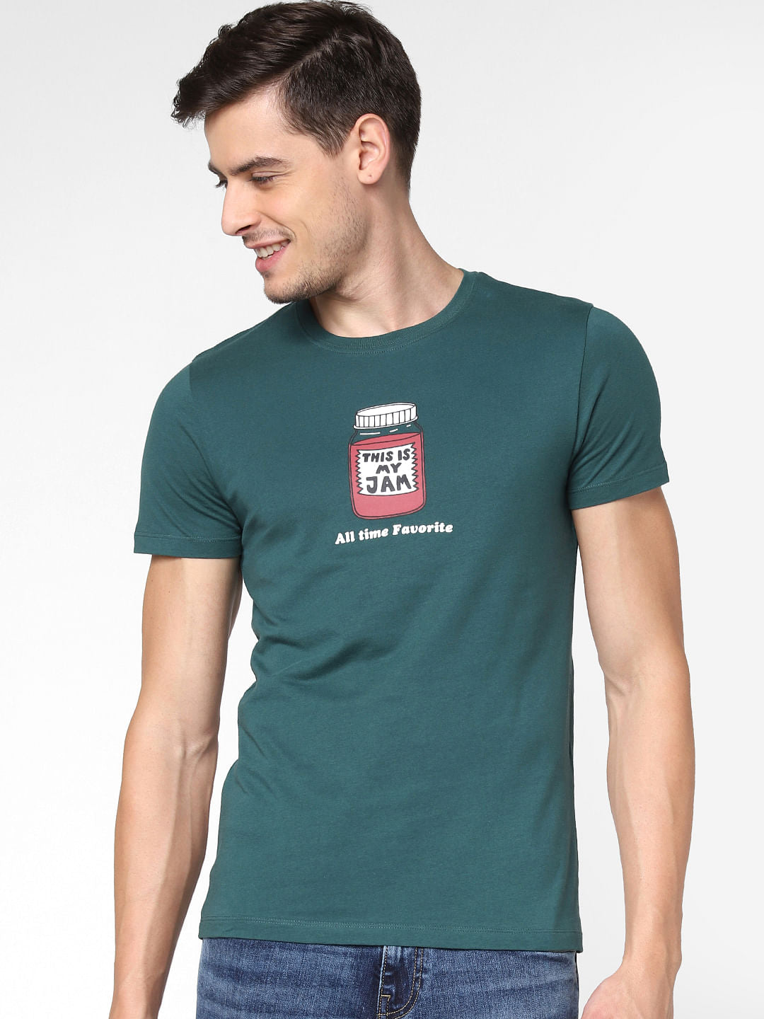 Green All Time Favourite Print T-Shirt