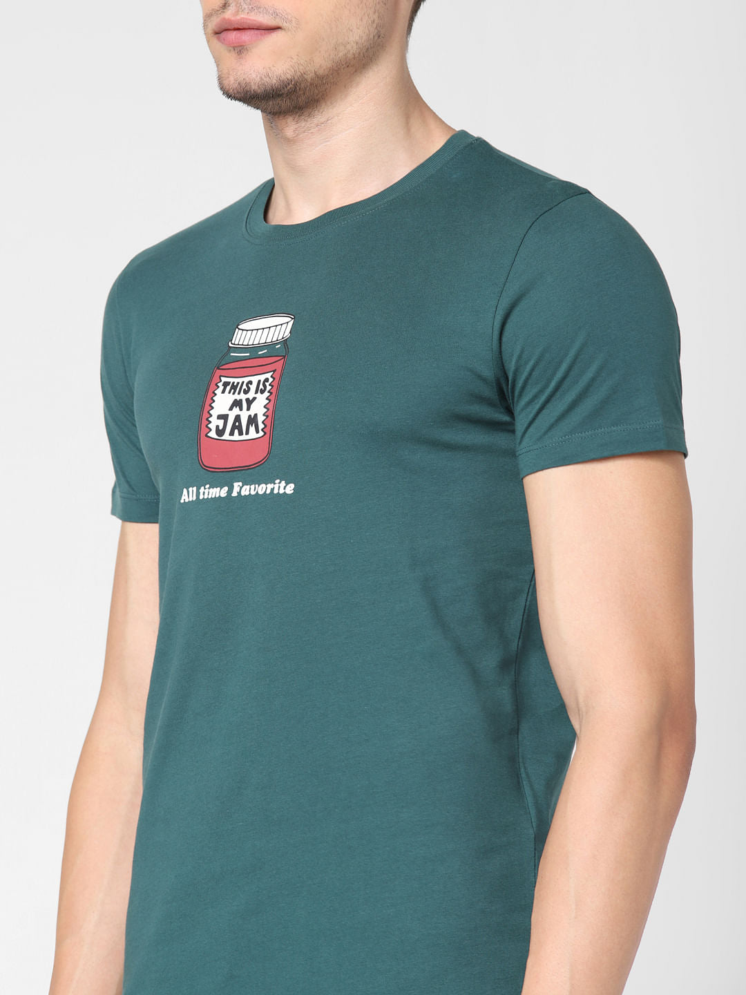 Green All Time Favourite Print T-Shirt