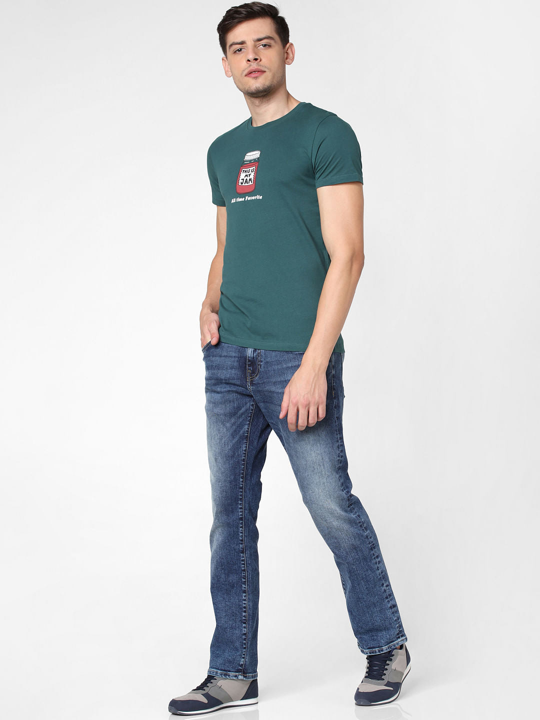 Green All Time Favourite Print T-Shirt