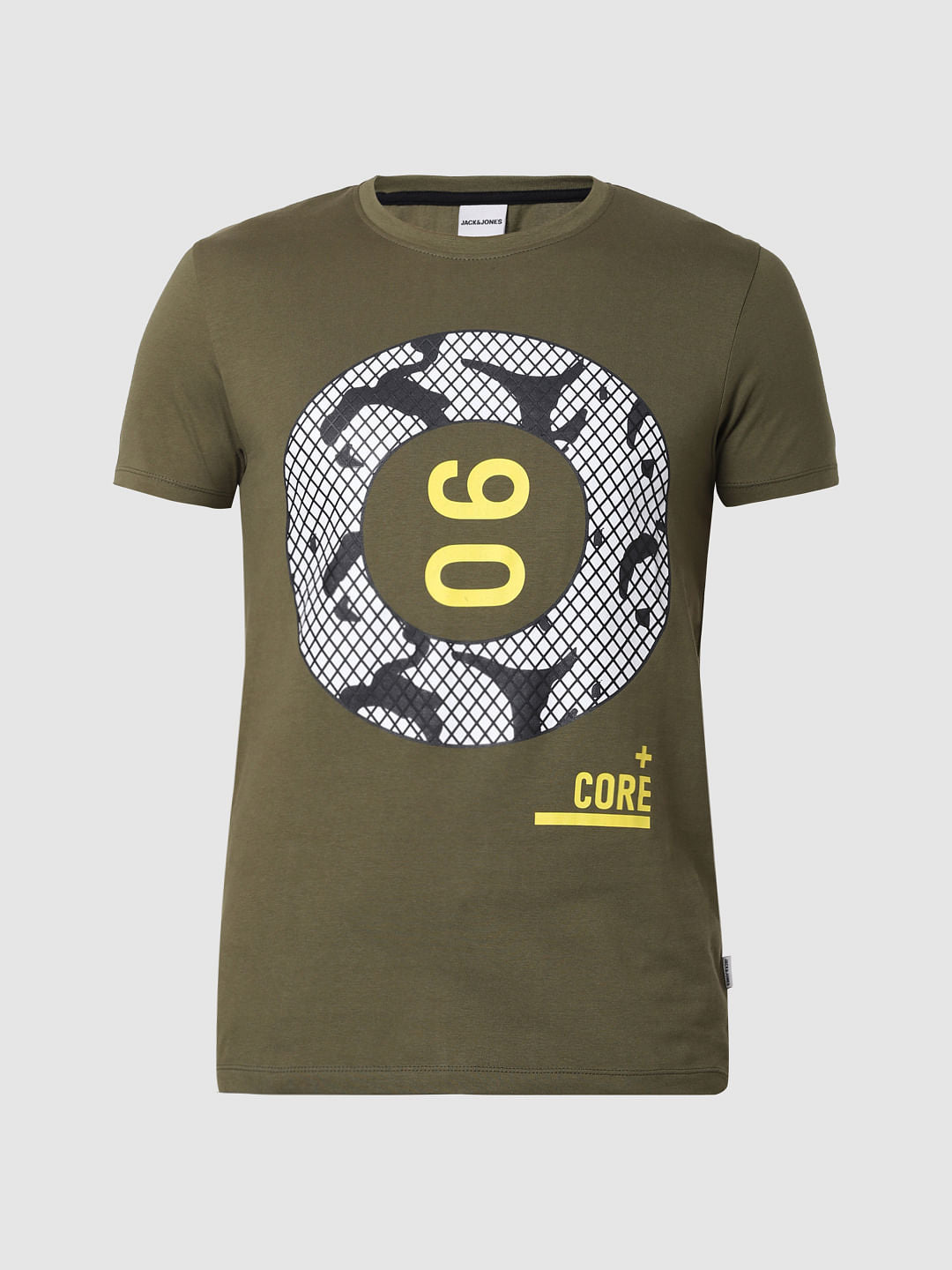 Green Graphic Print Crew Neck T-Shirt