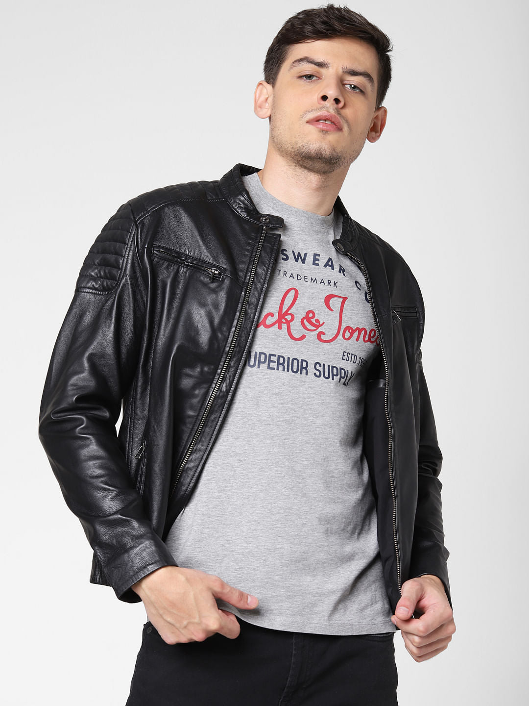 Light Grey Logo Print Crew Neck T-Shirt - S