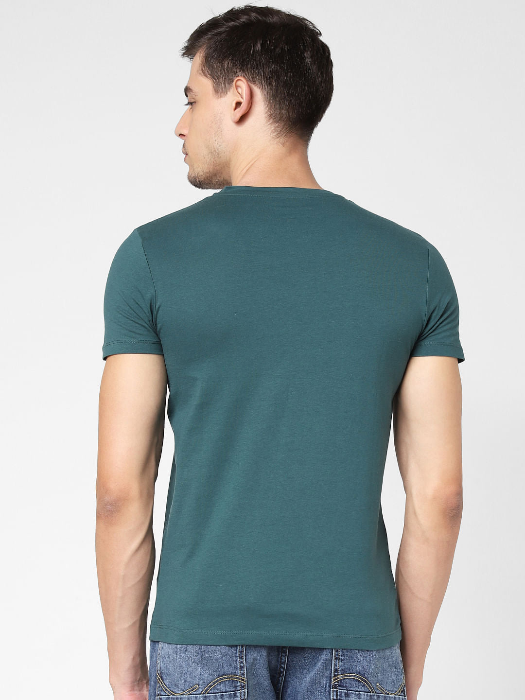 Green Santa Claus Print Crew Neck T-Shirt