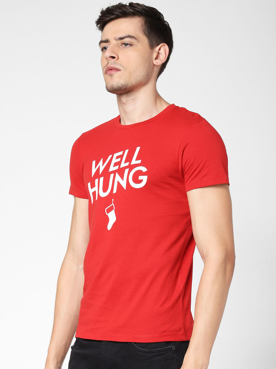 Red Well Hung Crew Neck T-Shirt