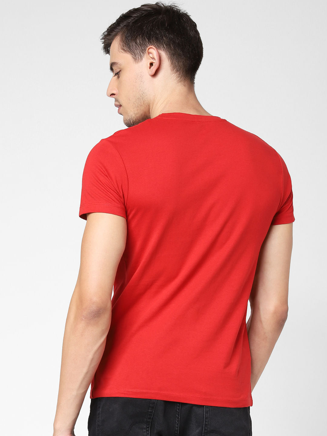 Red Well Hung Crew Neck T-Shirt