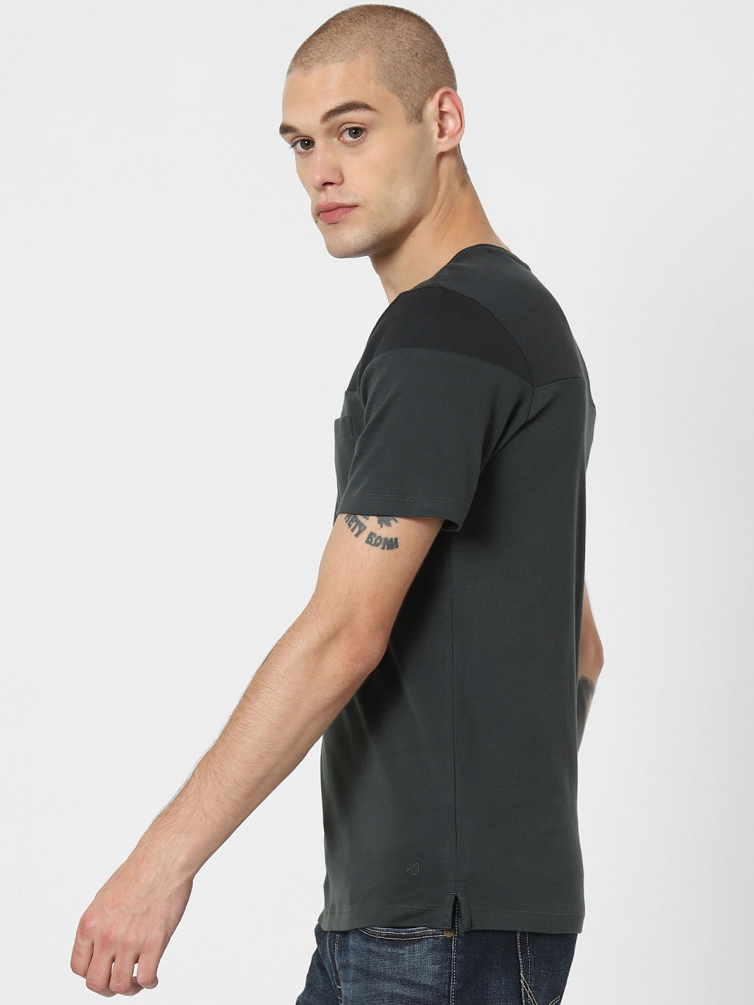 Dark Green Crew Neck T-shirt