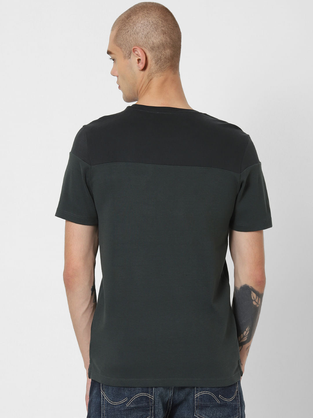 Dark Green Crew Neck T-shirt