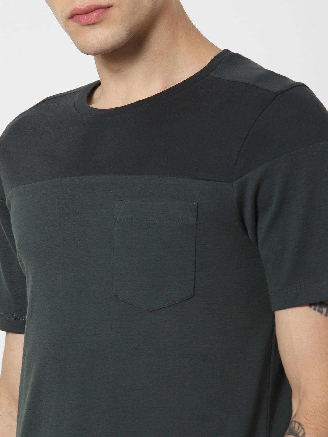 Dark Green Crew Neck T-shirt