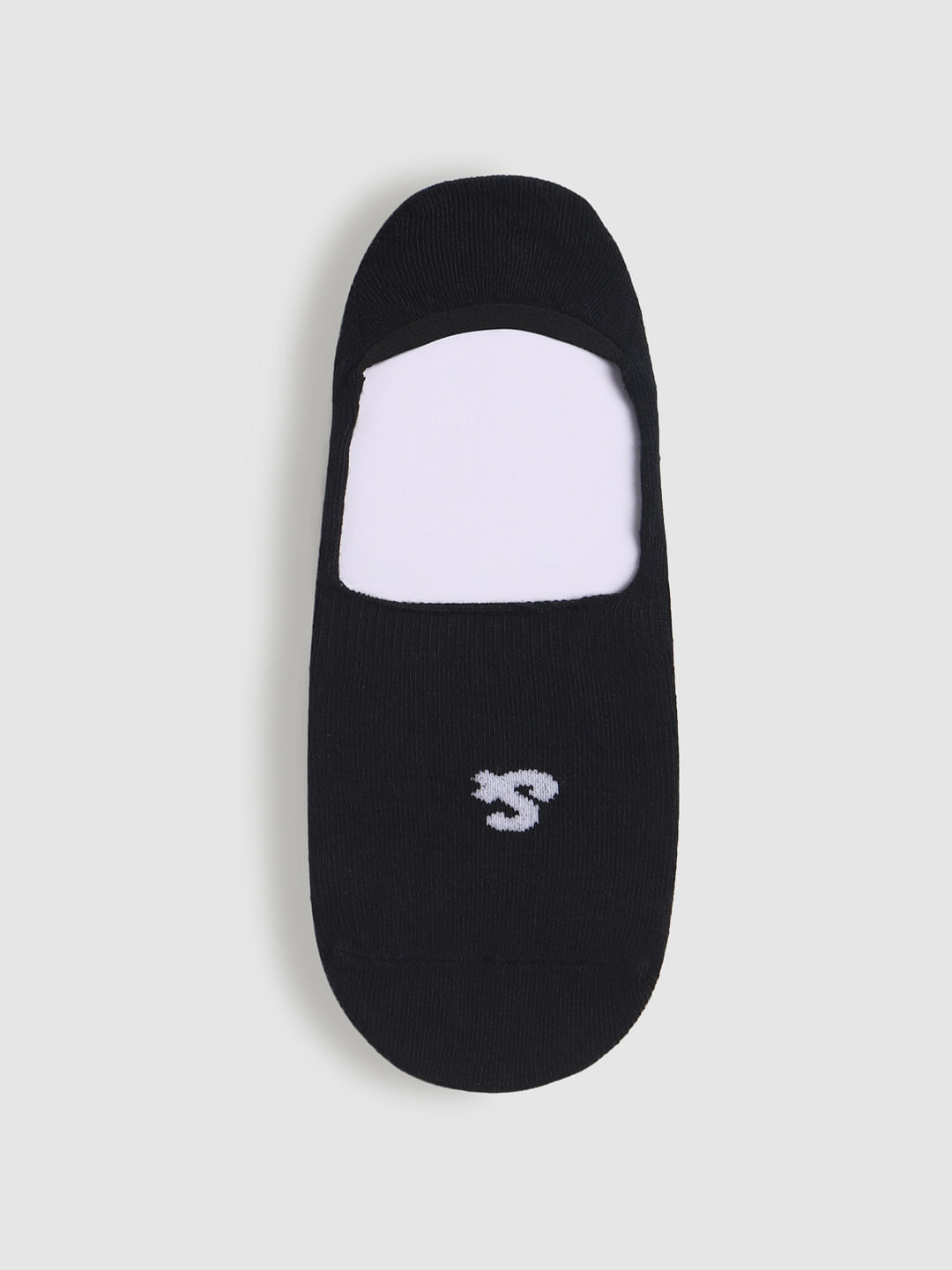 Pack Of Three No Show Socks - White, Grey, Black