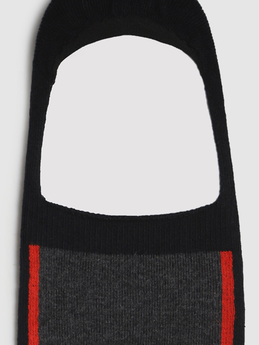 Black Colourblocked No Show Socks