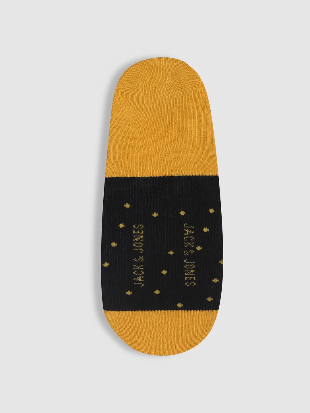 Yellow Colourblocked No Show Socks