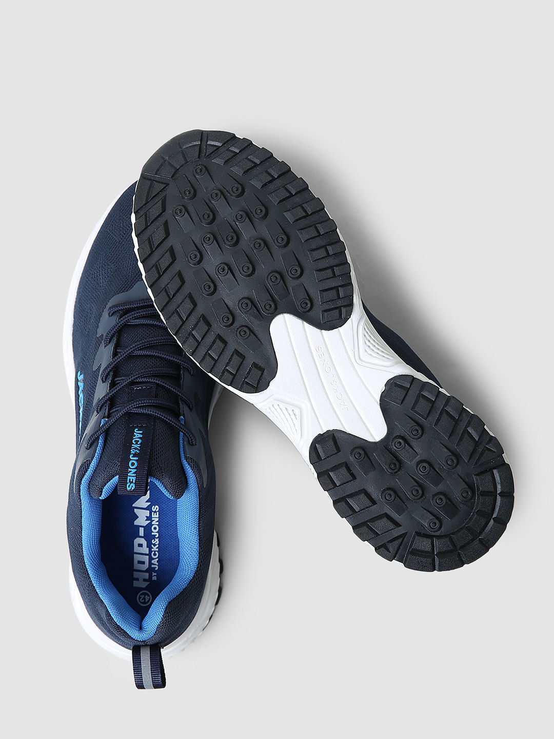 Blue Printed Mesh Sneakers