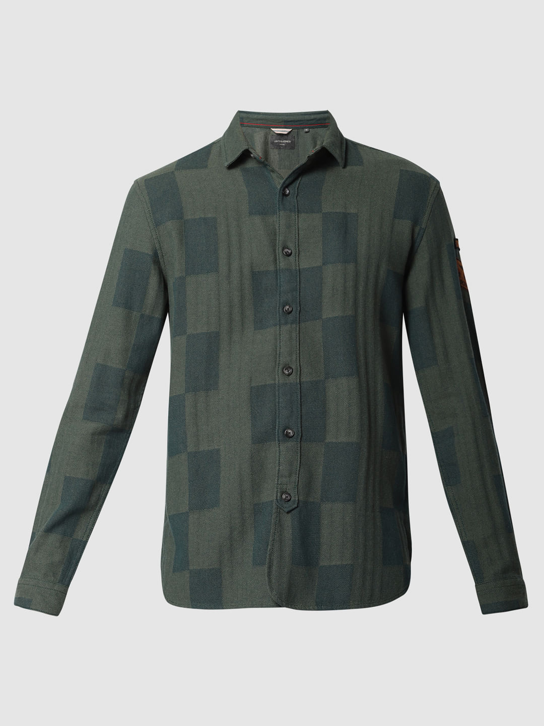 Green Check Full Sleeves Shirt