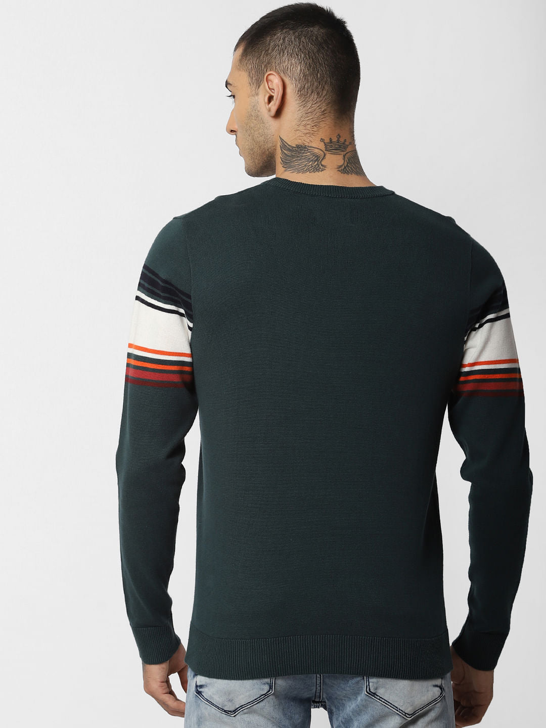 Green Logo Print Pullover