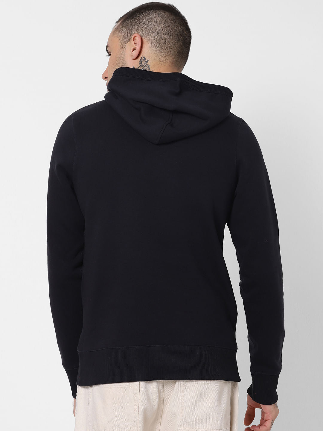 Navy Blue Hooded Sweatshirt