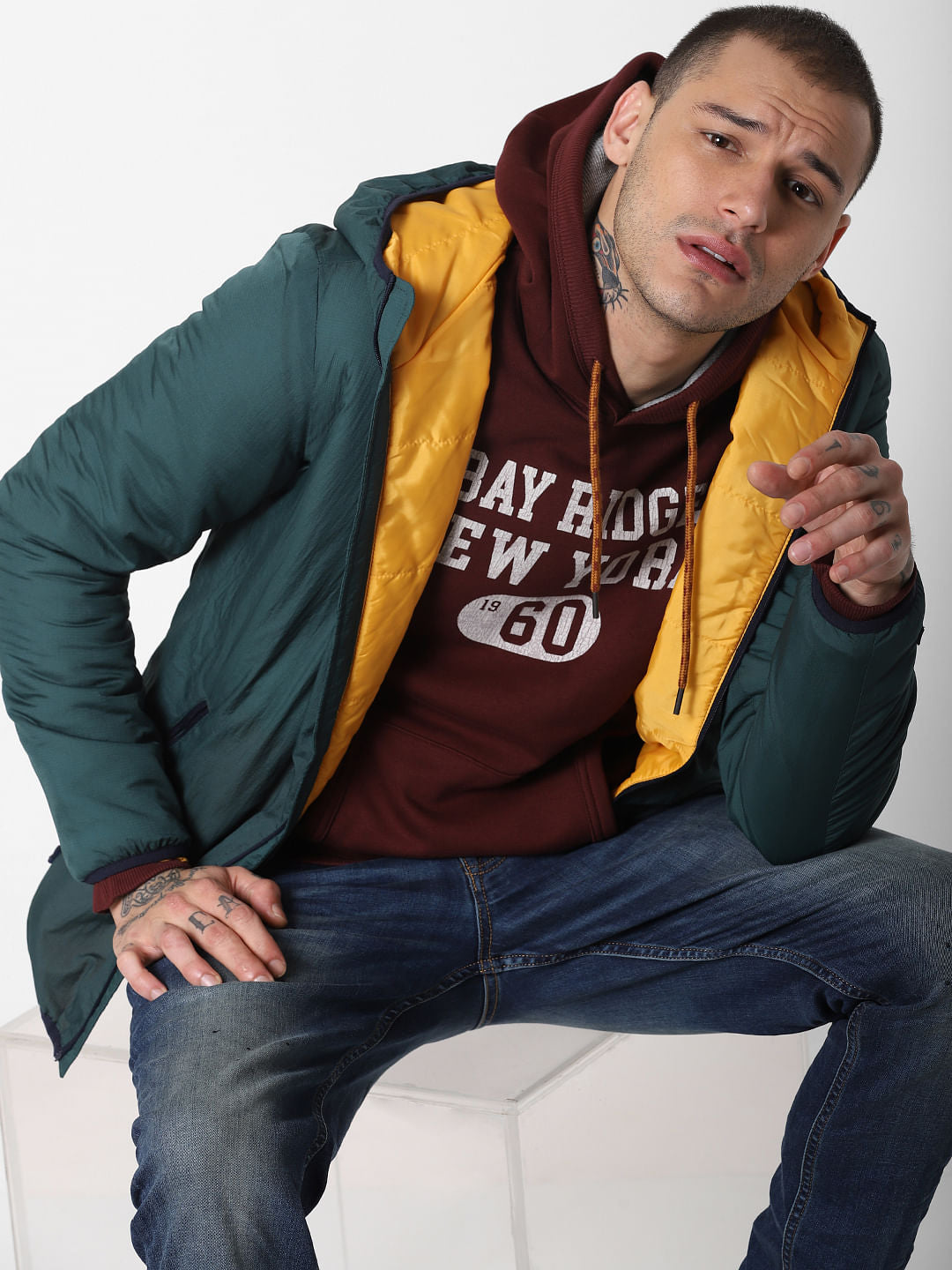 Burgundy Hooded Sweatshirt