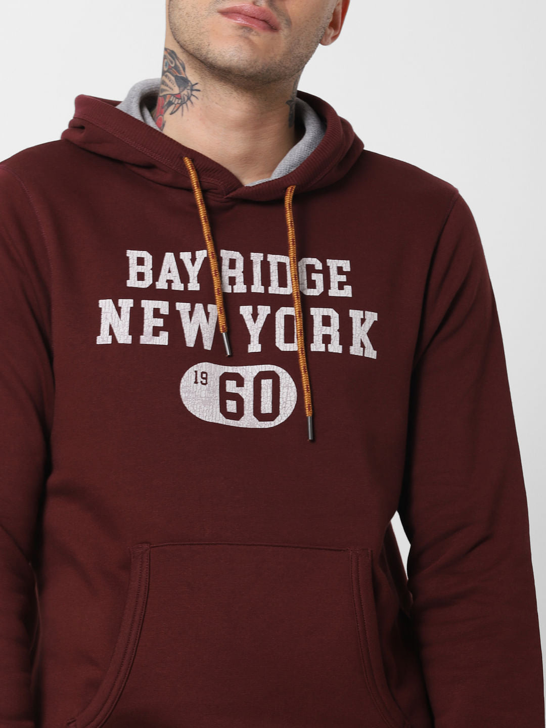 Burgundy Hooded Sweatshirt