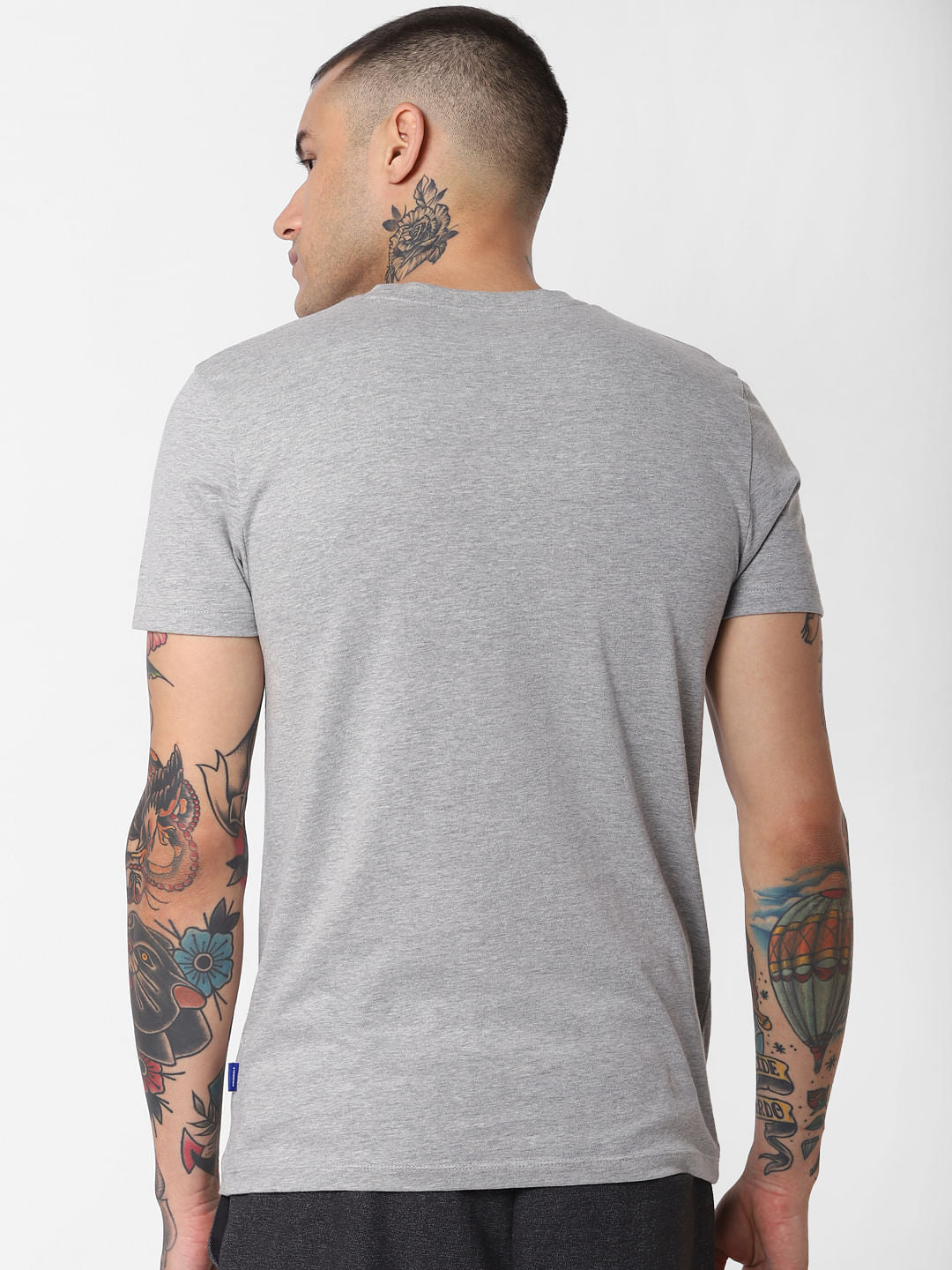 X Lion King Grey Timon Print Crew Neck T-Shirt